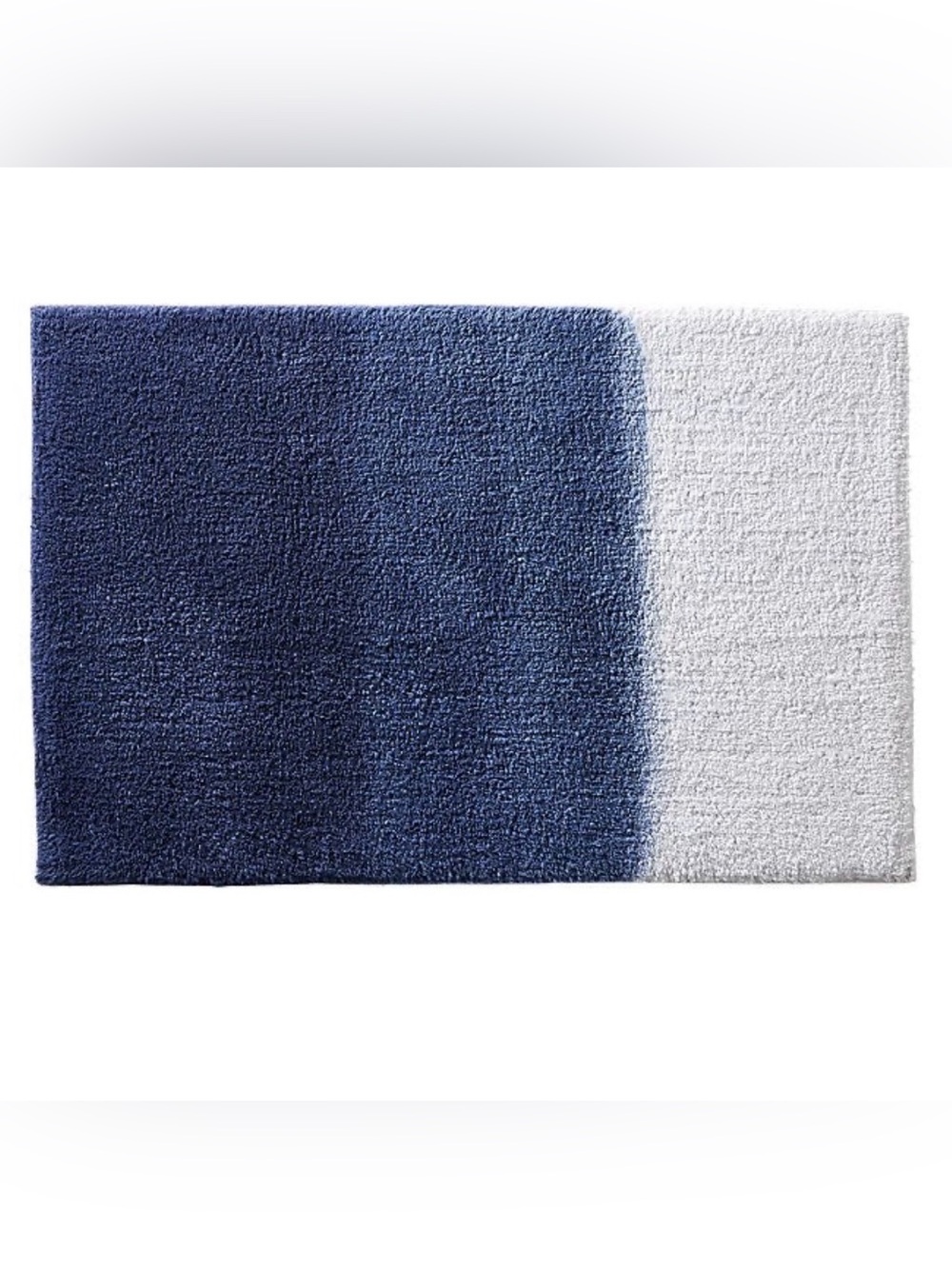 CB2 Ombré Navy and White Bath Rug
